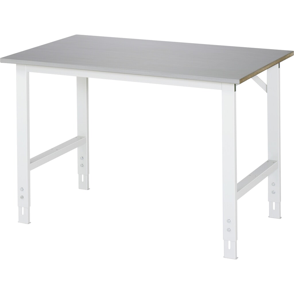 RAU Table pour poste de travail réglable en hauteur série TOM, HxlxP 760-1 080 x 1 250 x 800 mm, plan de travail en tôle d’acier inoxydable Illustration du produit: RAU Table pour poste de travail réglable en hauteur série TOM, HxlxP 760-1 080 x 1 250 x 800 mm, plan de travail en tôle d’acier inoxydable