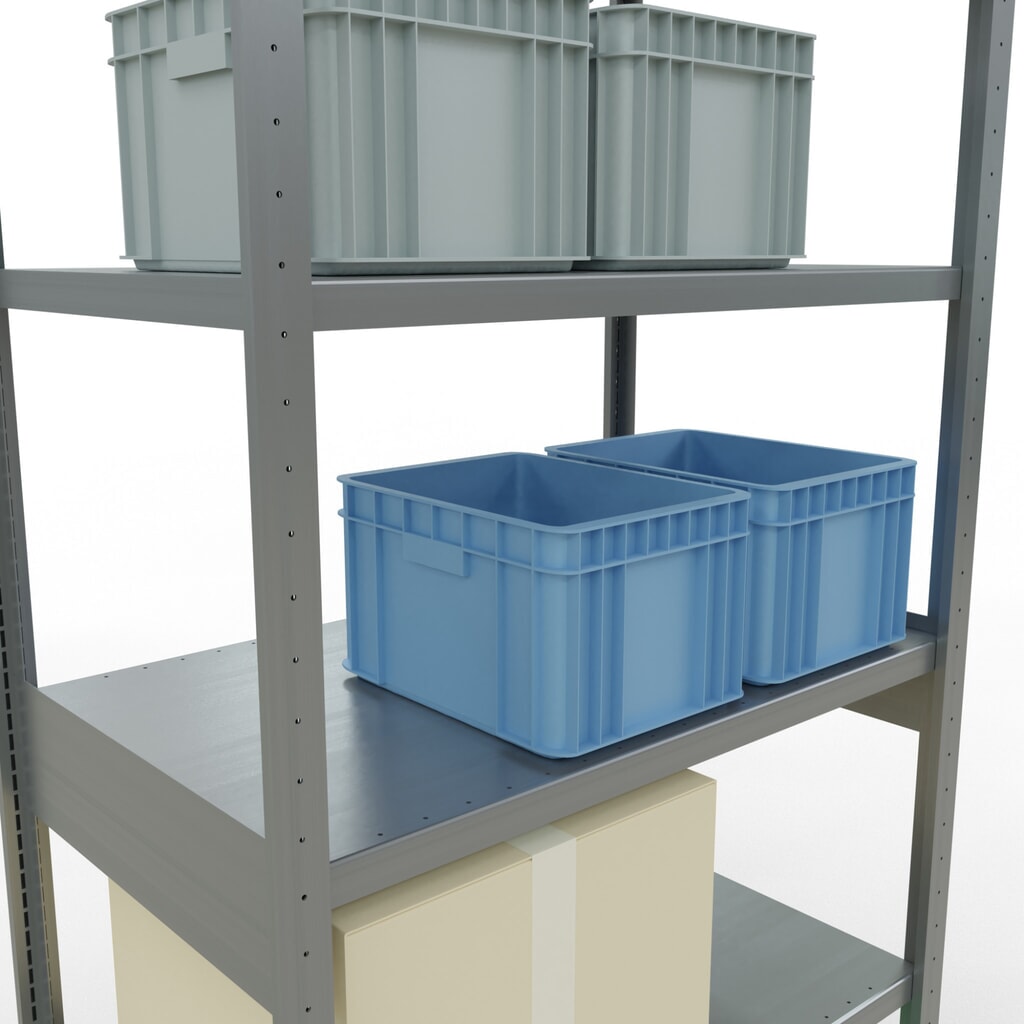 N° de l'image du produit 4 : SCHULTE Rayonnage à tablettes galvanisé, charge par tablette 330 kg, HxlxP 2 500 x 1 060 x 636 mm