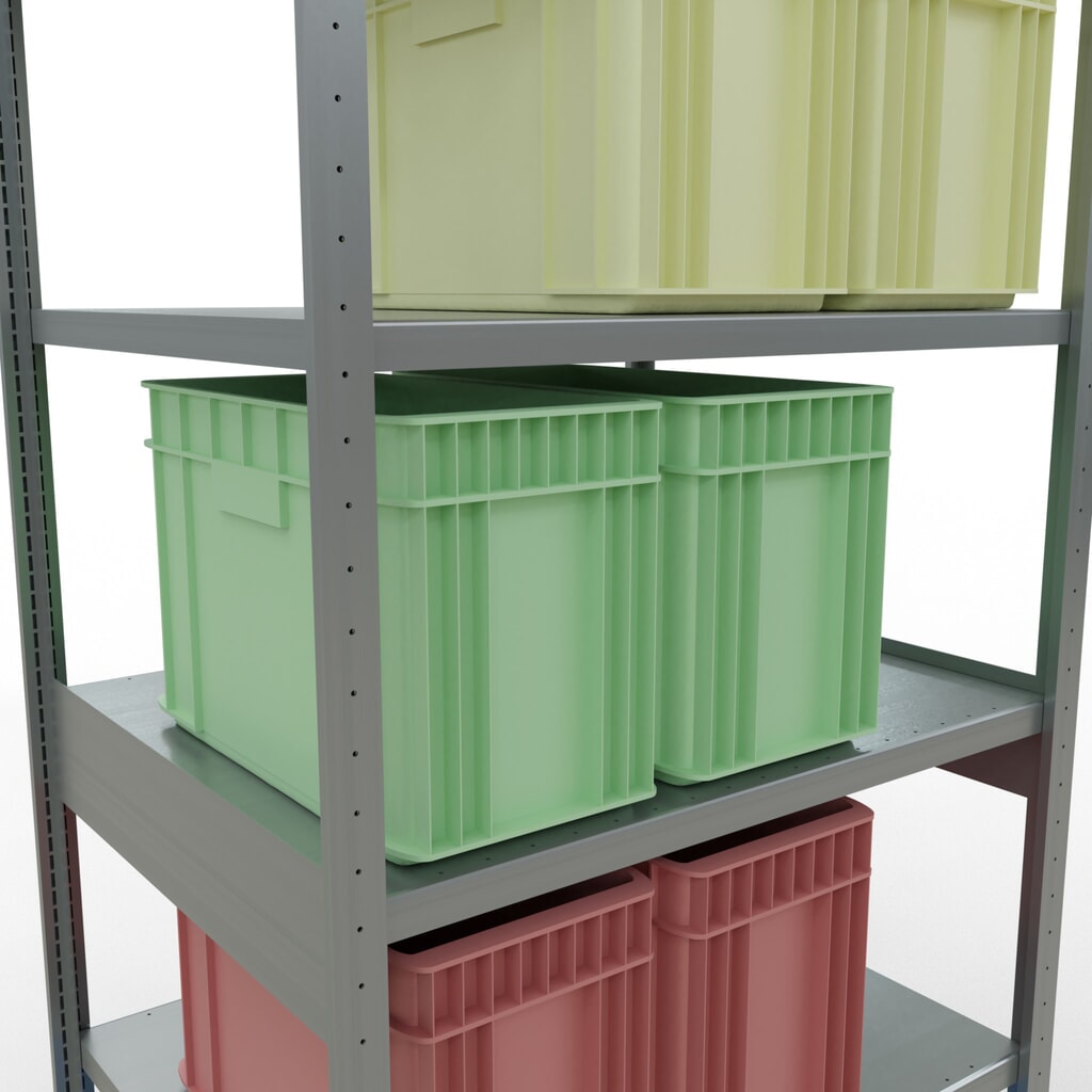 N° de l'image du produit 4 : SCHULTE Rayonnage à tablettes galvanisé, charge par tablette 330 kg, HxlxP 2 500 x 1 060 x 836 mm