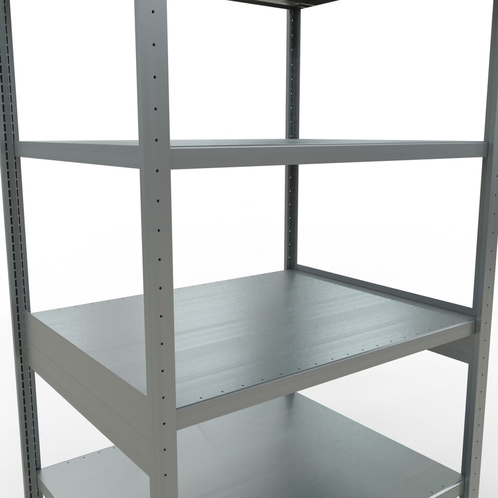 SCHULTE Rayonnage à tablettes galvanisé, charge par tablette 330 kg, HxlxP 2 500 x 1 060 x 836 mm N° de l'image du produit 5 : SCHULTE Rayonnage à tablettes galvanisé, charge par tablette 330 kg, HxlxP 2 500 x 1 060 x 836 mm