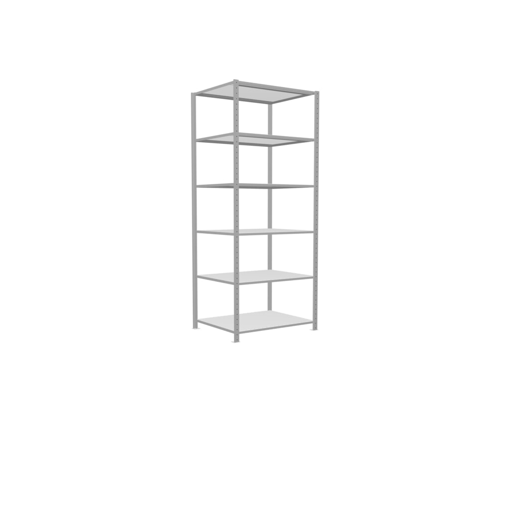 N° de l'image du produit 2 : SCHULTE Rayonnage à tablettes gris clair, charge par tablette 330 kg, HxlxP 2 500 x 1 060 x 836 mm