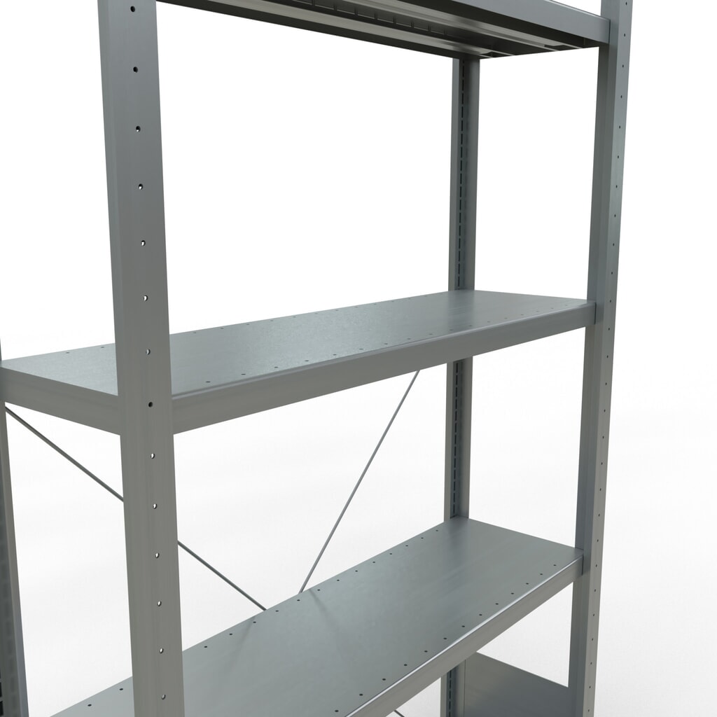 SCHULTE Rayonnage à tablettes galvanisé avec 5 tablettes en tôle d’acier, charge par tablette 330 kg, HxlxP 2 000 x 1 060 x 336 mm N° de l'image du produit 5 : SCHULTE Rayonnage à tablettes galvanisé avec 5 tablettes en tôle d’acier, charge par tablette 330 kg, HxlxP 2 000 x 1 060 x 336 mm