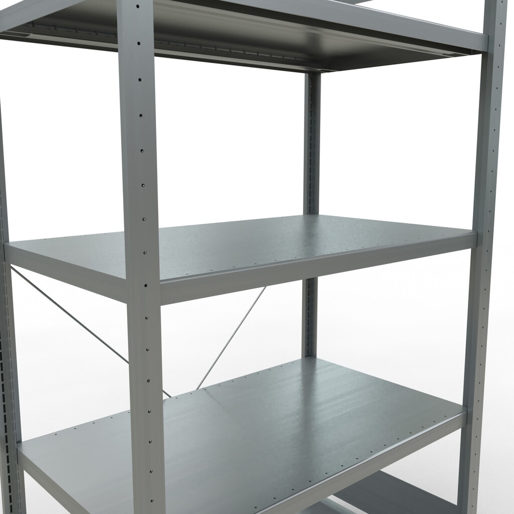 SCHULTE Rayonnage à tablettes galvanisé avec 5 tablettes en tôle d’acier, charge par tablette 330 kg, HxlxP 2 000 x 1 060 x 636 mm N° de l'image du produit 5 : SCHULTE Rayonnage à tablettes galvanisé avec 5 tablettes en tôle d’acier, charge par tablette 330 kg, HxlxP 2 000 x 1 060 x 636 mm