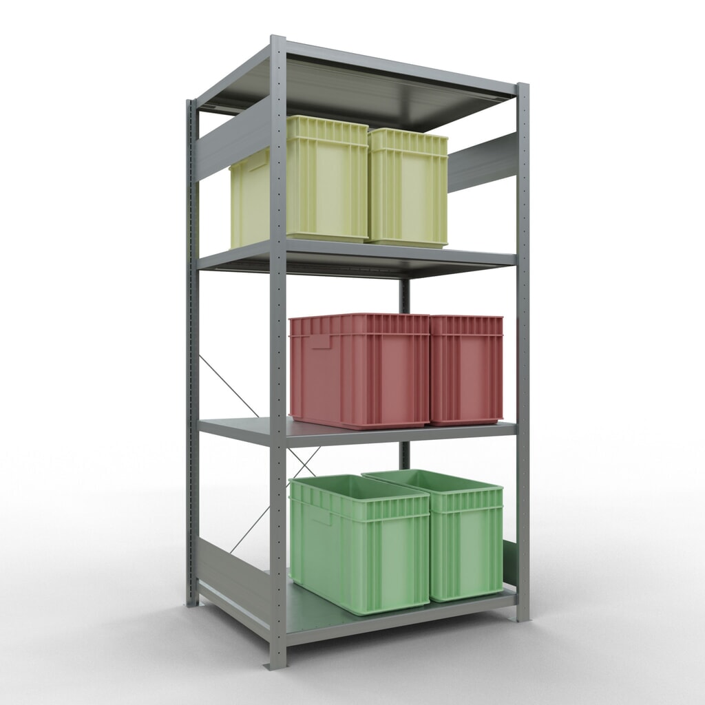 SCHULTE Rayonnage à tablettes galvanisé avec 5 tablettes en tôle d’acier, charge par tablette 330 kg, HxlxP 2 000 x 1 060 x 836 mm N° de l'image du produit 3 : SCHULTE Rayonnage à tablettes galvanisé avec 5 tablettes en tôle d’acier, charge par tablette 330 kg, HxlxP 2 000 x 1 060 x 836 mm