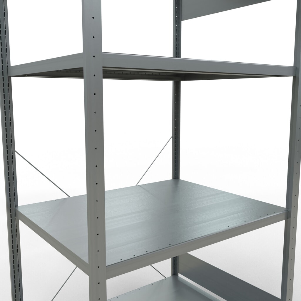 N° de l'image du produit 5 : SCHULTE Rayonnage à tablettes galvanisé avec 5 tablettes en tôle d’acier, charge par tablette 330 kg, HxlxP 2 000 x 1 060 x 836 mm