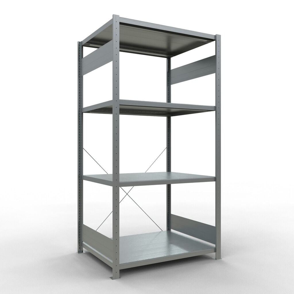 SCHULTE Rayonnage à tablettes galvanisé avec 5 tablettes en tôle d’acier, charge par tablette 330 kg, HxlxP 2 000 x 1 060 x 836 mm Illustration du produit: SCHULTE Rayonnage à tablettes galvanisé avec 5 tablettes en tôle d’acier, charge par tablette 330 kg, HxlxP 2 000 x 1 060 x 836 mm