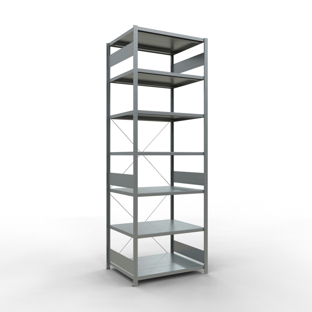 Illustration du produit: SCHULTE Rayonnage à tablettes galvanisé, charge par tablette 330 kg, HxlxP 3 000 x 1 060 x 836 mm