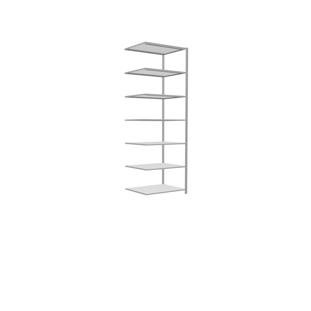 N° de l'image du produit 2 : Rayonnage à tablettes SCHULTE, système à emboîter, travée auxiliaire, charge par tablette 330 kg, gris clair, H x l x P 3 000 x 1 000 x 800 mm