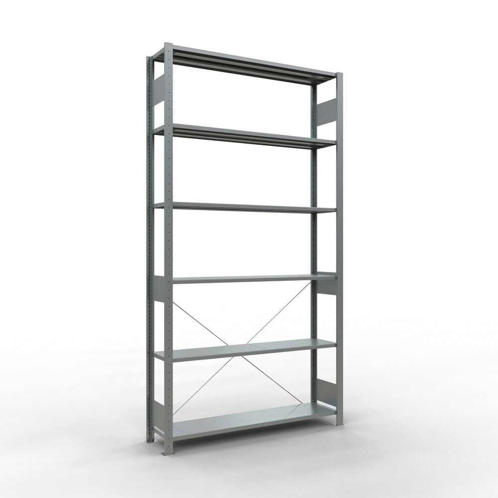 Illustration du produit: SCHULTE Rayonnage à tablettes galvanisé, charge par tablette 150 kg, HxlxP 2 500 x 1 360 x 336 mm