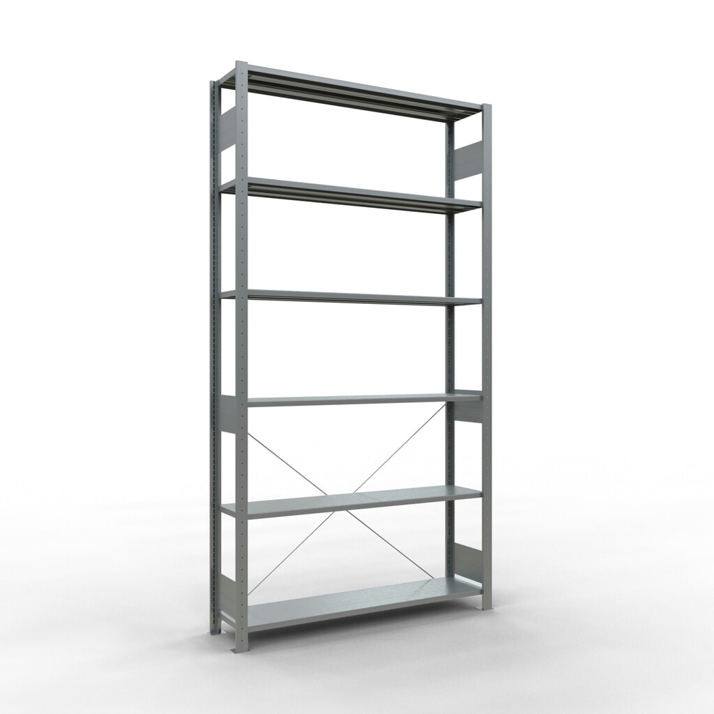 Illustration du produit: SCHULTE Rayonnage à tablettes galvanisé, charge par tablette 150 kg, HxlxP 2 500 x 1 360 x 336 mm