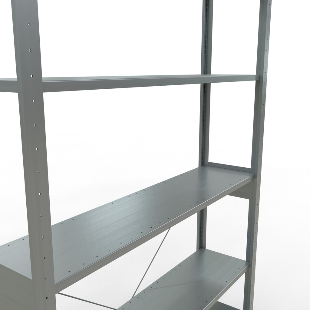 N° de l'image du produit 2 : SCHULTE Rayonnage à tablettes galvanisé, charge par tablette 150 kg, HxlxP 2 500 x 1 360 x 336 mm