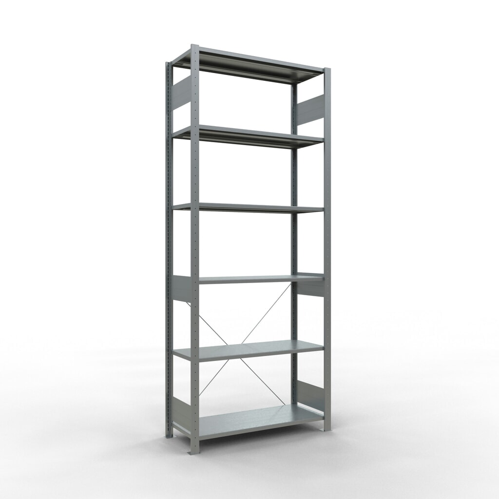 Illustration du produit: SCHULTE Rayonnage à tablettes galvanisé, charge par tablette 150 kg, HxlxP 2 500 x 1 060 x 436 mm