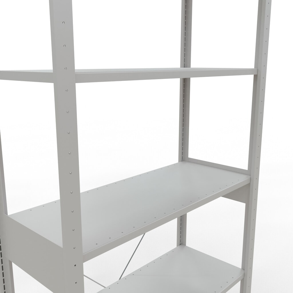 N° de l'image du produit 5 : SCHULTE Rayonnage à tablettes gris clair, charge par tablette 150 kg, HxlxP 2 500 x 1 060 x 436 mm