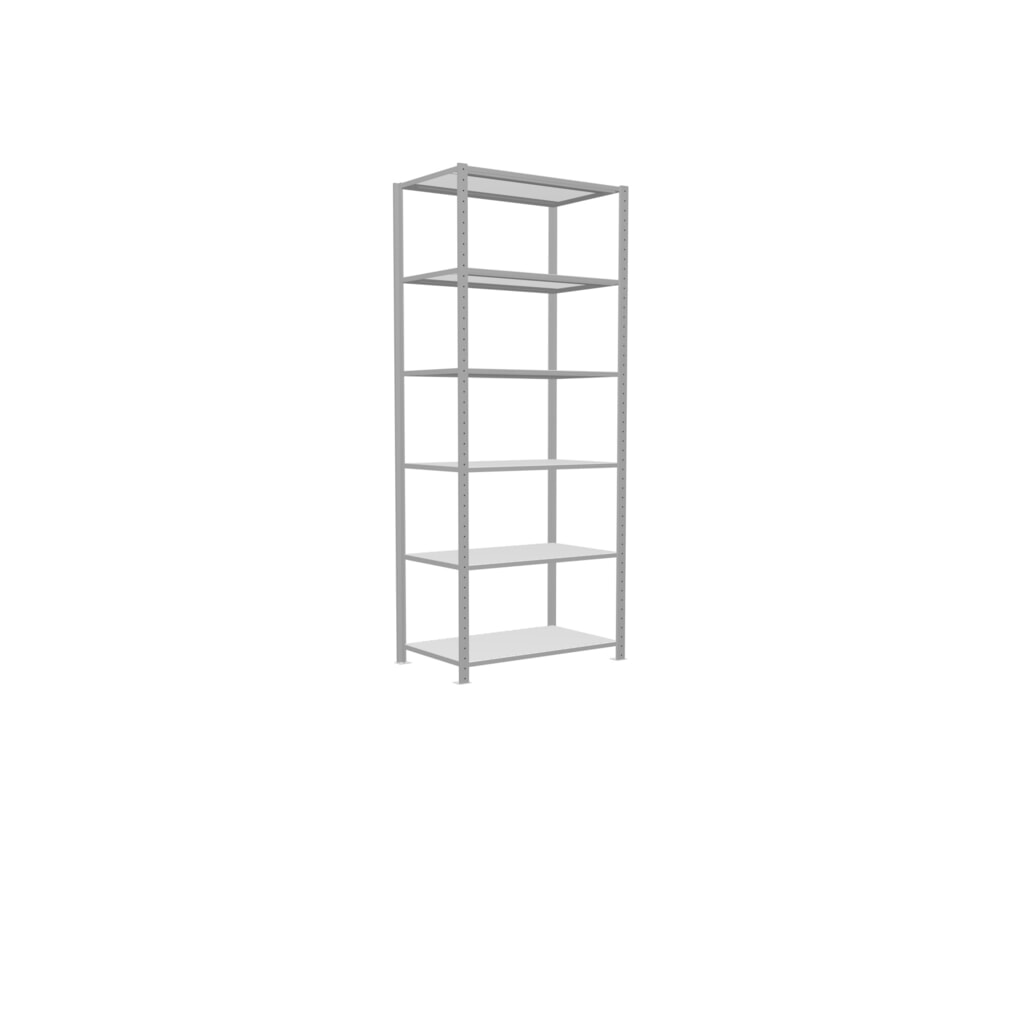 N° de l'image du produit 2 : SCHULTE Rayonnage à tablettes gris clair, charge par tablette 150 kg, HxlxP 2 500 x 1 060 x 636 mm