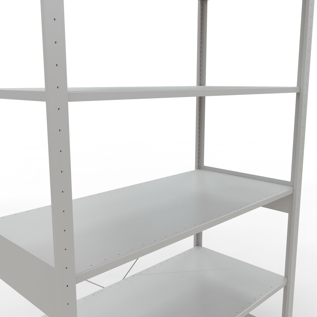 N° de l'image du produit 5 : SCHULTE Rayonnage à tablettes gris clair, charge par tablette 150 kg, HxlxP 2 500 x 1 360 x 636 mm