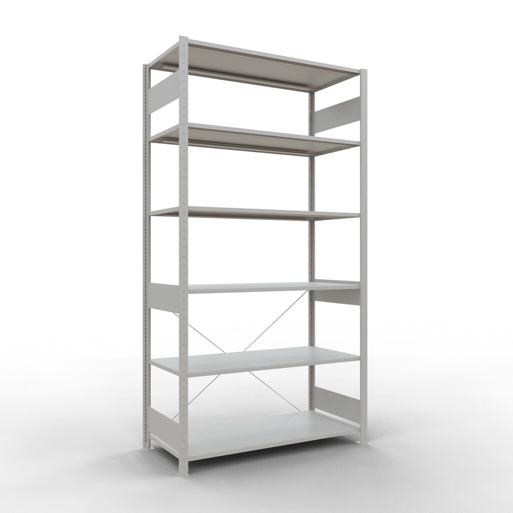 Illustration du produit: SCHULTE Rayonnage à tablettes gris clair, charge par tablette 150 kg, HxlxP 2 500 x 1 360 x 636 mm
