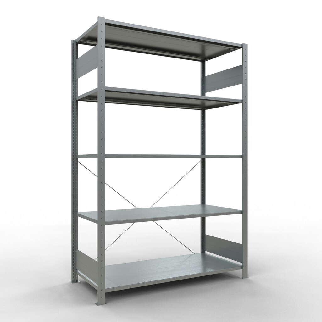 SCHULTE Rayonnage à tablettes galvanisé avec 5 tablettes en tôle d’acier, charge par tablette 150 kg, HxlxP 2 000 x 1 360 x 636 mm Illustration du produit: SCHULTE Rayonnage à tablettes galvanisé avec 5 tablettes en tôle d’acier, charge par tablette 150 kg, HxlxP 2 000 x 1 360 x 636 mm