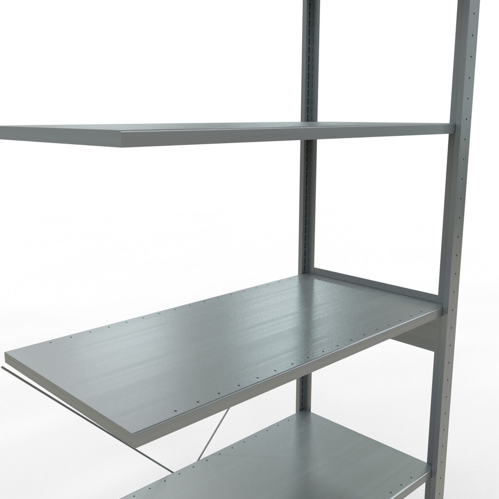 Rayonnage à tablettes SCHULTE, système enfichable, travée auxiliaire, CT 150 kg, galvanisé, H x l x P 2 500 x 1 000 x 500 mm N° de l'image du produit 5 : Rayonnage à tablettes SCHULTE, système enfichable, travée auxiliaire, CT 150 kg, galvanisé, H x l x P 2 500 x 1 000 x 500 mm