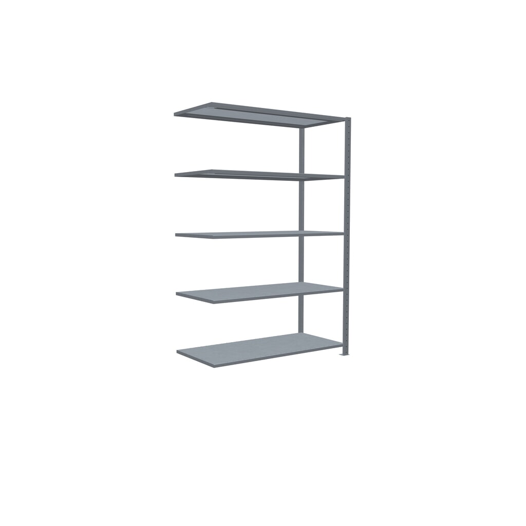 N° de l'image du produit 2 : Rayonnage à tablettes SCHULTE, système enfichable, travée auxiliaire, CT 150 kg, galvanisé, H x l x P 2 000 x 1 300 x 600 mm