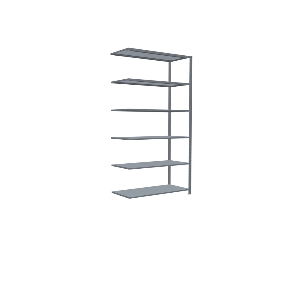 N° de l'image du produit 2 : Rayonnage à tablettes SCHULTE, système enfichable, travée auxiliaire, CT 150 kg, galvanisé, H x l x P 2 500 x 1 300 x 600 mm