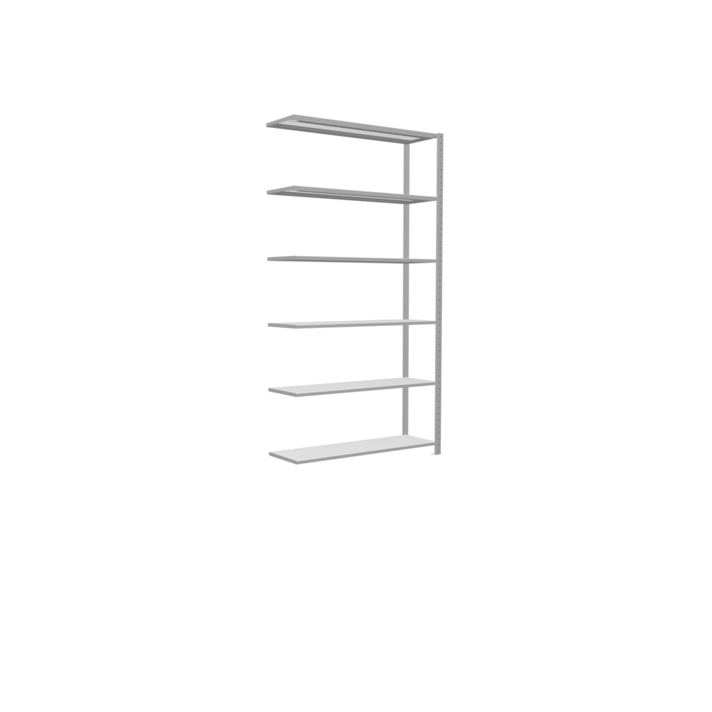 N° de l'image du produit 2 : Rayonnage à tablettes SCHULTE, travée auxiliaire, charge par tablette 150 kg, gris clair, HxlxP 2500 x 1300 x 400 mm