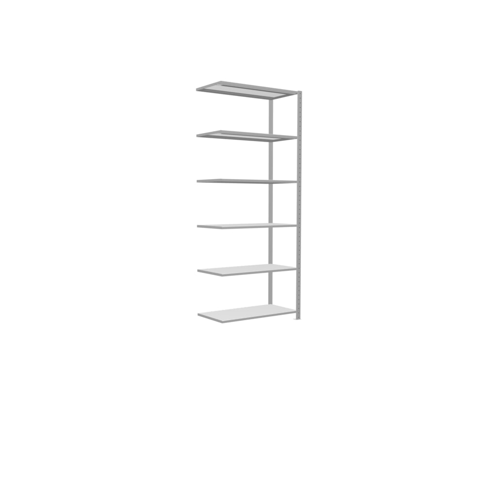 N° de l'image du produit 2 : Rayonnage à tablettes SCHULTE, travée auxiliaire, charge par tablette 150 kg, gris clair, HxlxP 2500 x 1000 x 500 mm