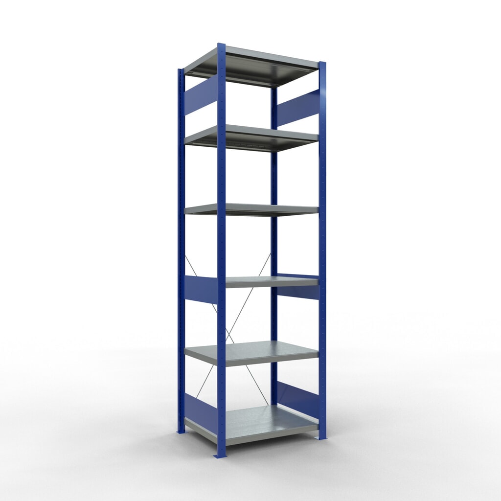 SCHULTE Rayonnage à tablettes, bleu gentiane / galvanisé, charge par tablette 250 kg, HxlxP 2 500 x 810 x 636 mm Illustration du produit: SCHULTE Rayonnage à tablettes, bleu gentiane / galvanisé, charge par tablette 250 kg, HxlxP 2 500 x 810 x 636 mm