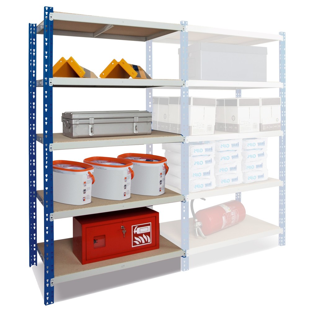 Illustration du produit: Rayonnage à tablettes, travée auxiliaire, capacité de charge 300 kg, H x l x P 1 800 x 1 000 x 600 mm