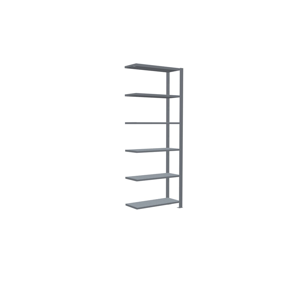 Rayonnage de bureau SCHULTE travée auxiliaire, utilisable d’un seul côté, avec barres de butée, CT 85 kg, HxlxP 2 000 x 750 x 300 mm N° de l'image du produit 2 : Rayonnage de bureau SCHULTE travée auxiliaire, utilisable d’un seul côté, avec barres de butée, CT 85 kg, HxlxP 2 000 x 750 x 300 mm
