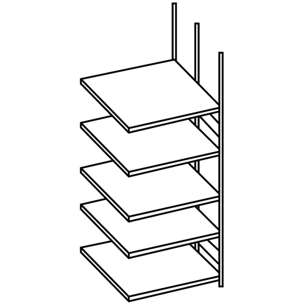 Rayonnage de bureau SCHULTE travée auxiliaire, utilisable des deux côtés, avec butées centrales, CT 150 kg, HxlxP 2 500 x 1 000 x 600 mm N° de l'image du produit 2 : Rayonnage de bureau SCHULTE travée auxiliaire, utilisable des deux côtés, avec butées centrales, CT 150 kg, HxlxP 2 500 x 1 000 x 600 mm