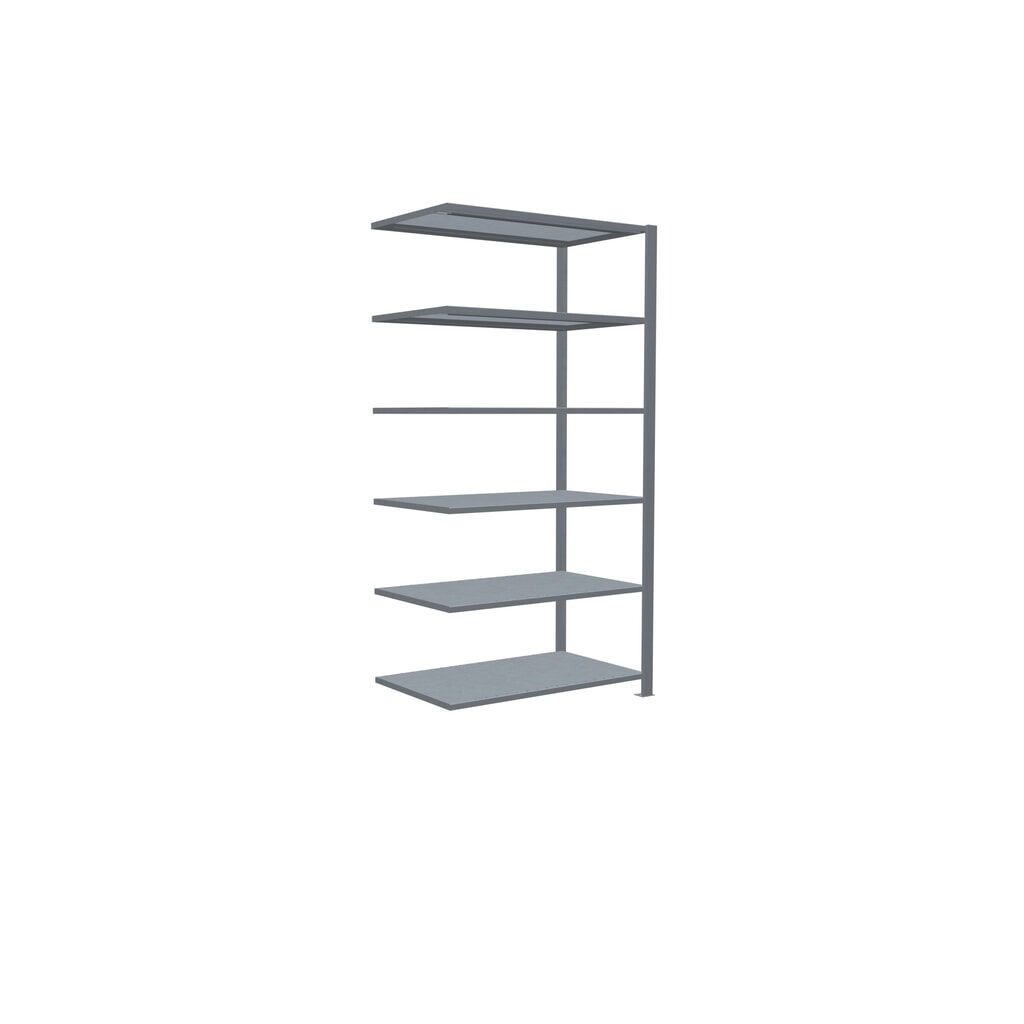 N° de l'image du produit 2 : Rayonnage de bureau SCHULTE travée auxiliaire, utilisable des deux côtés, sans butées centrales, CT 150 kg, HxlxP 2 000 x 1 000 x 600 mm