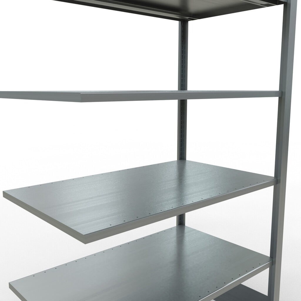Rayonnage de bureau SCHULTE travée auxiliaire, utilisable des deux côtés, sans butées centrales, CT 150 kg, HxlxP 2 000 x 1 000 x 600 mm N° de l'image du produit 5 : Rayonnage de bureau SCHULTE travée auxiliaire, utilisable des deux côtés, sans butées centrales, CT 150 kg, HxlxP 2 000 x 1 000 x 600 mm