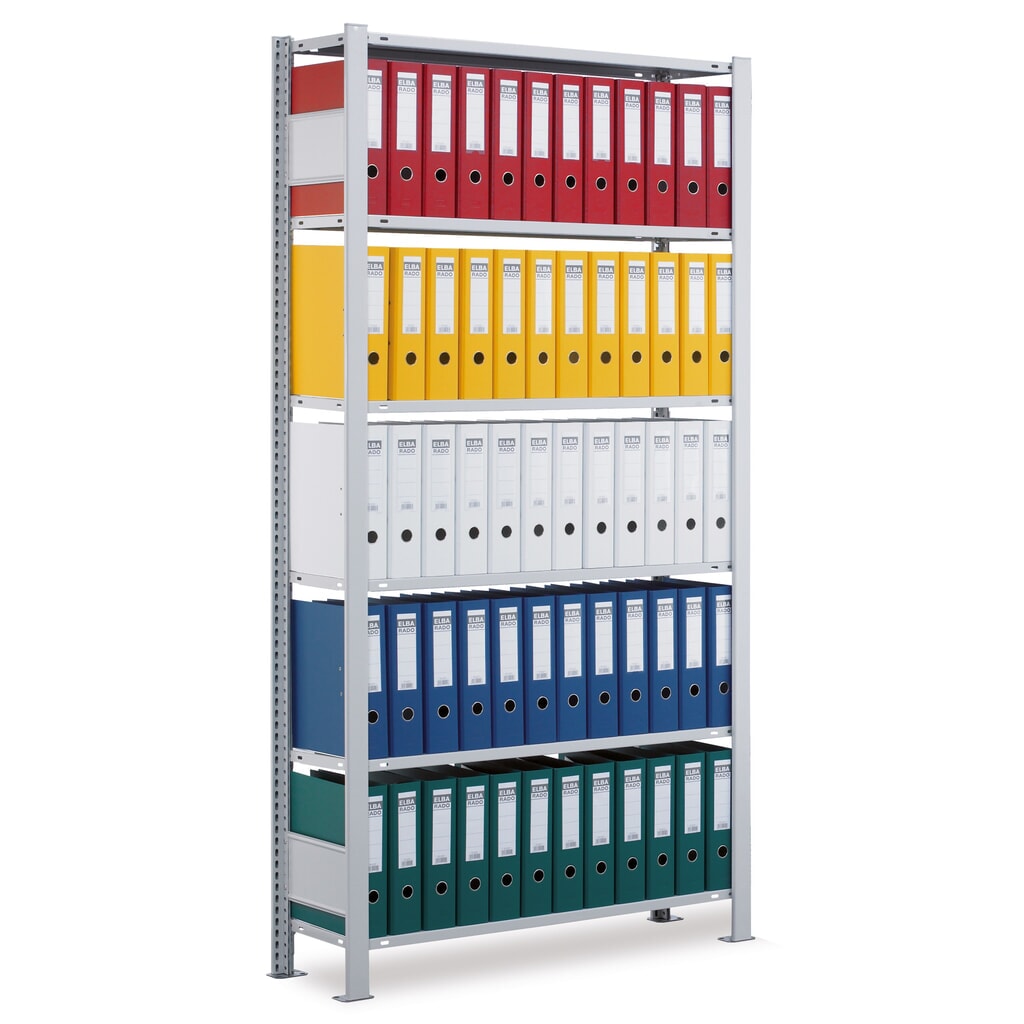 Rayonnage de bureau SCHULTE travée de base, utilisable d’un seul côté, sans barres de butée, CT 85 kg, HxlxP 2 500 x 750 x 300 mm Illustration du produit: Rayonnage de bureau SCHULTE travée de base, utilisable d’un seul côté, sans barres de butée, CT 85 kg, HxlxP 2 500 x 750 x 300 mm