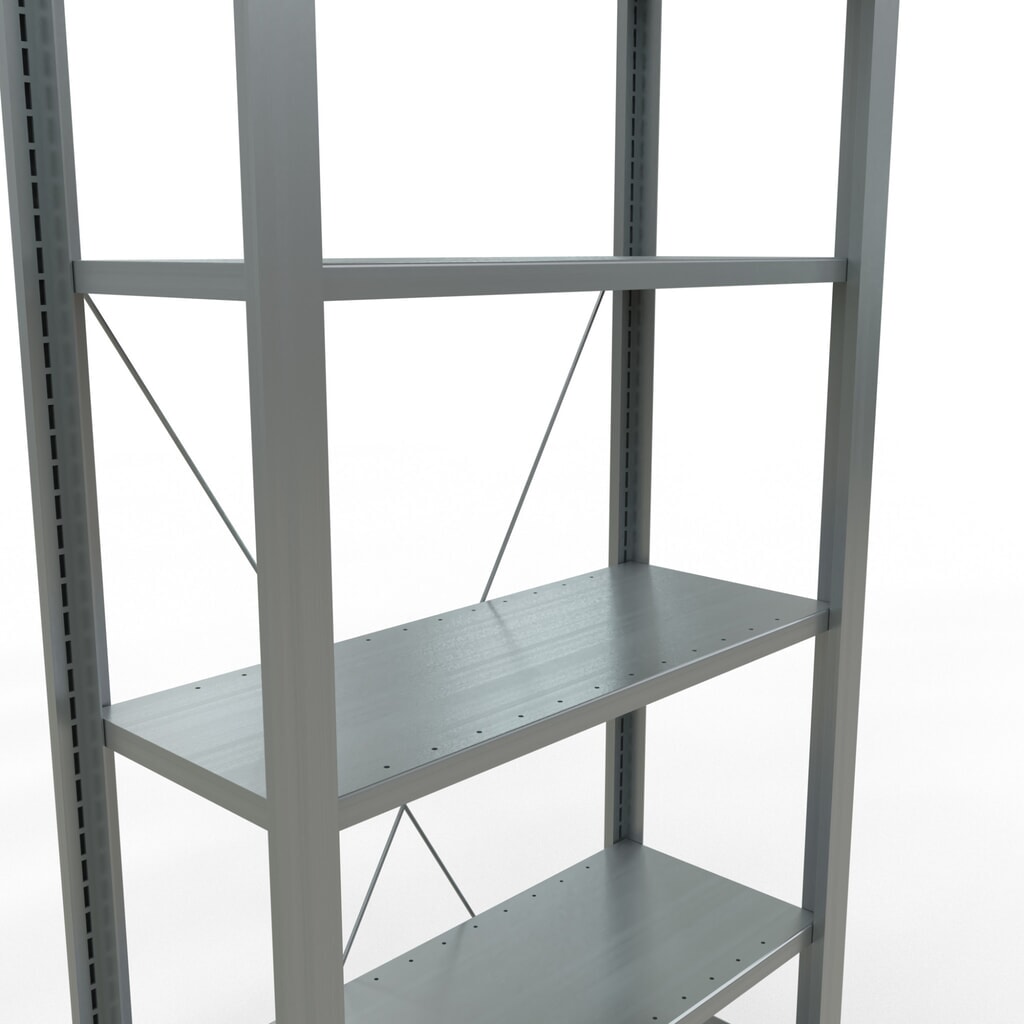 Rayonnage de bureau SCHULTE travée de base, utilisable d’un seul côté, sans barres de butée, CT 85 kg, HxlxP 2 000 x 750 x 300 mm N° de l'image du produit 4 : Rayonnage de bureau SCHULTE travée de base, utilisable d’un seul côté, sans barres de butée, CT 85 kg, HxlxP 2 000 x 750 x 300 mm