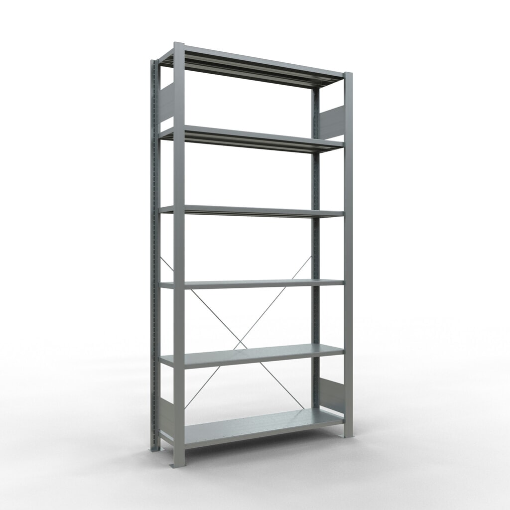 Rayonnage de bureau SCHULTE travée de base, utilisable d’un seul côté, sans barres de butée, CT 85 kg, HxlxP 2 000 x 1 000 x 300 mm Illustration du produit: Rayonnage de bureau SCHULTE travée de base, utilisable d’un seul côté, sans barres de butée, CT 85 kg, HxlxP 2 000 x 1 000 x 300 mm