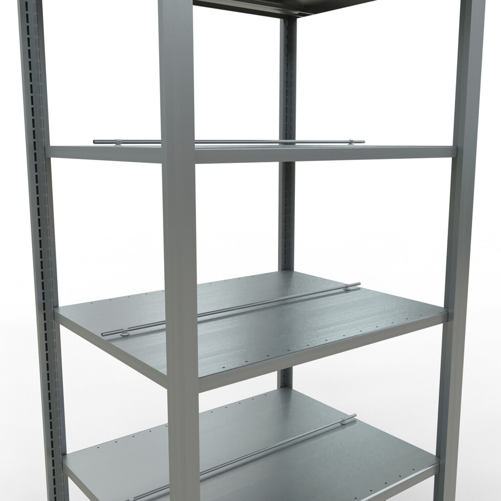 Rayonnage de bureau SCHULTE travée de base, utilisable des deux côtés, avec butées centrales, CT 150 kg, HxlxP 2 000 x 750 x 600 mm N° de l'image du produit 5 : Rayonnage de bureau SCHULTE travée de base, utilisable des deux côtés, avec butées centrales, CT 150 kg, HxlxP 2 000 x 750 x 600 mm