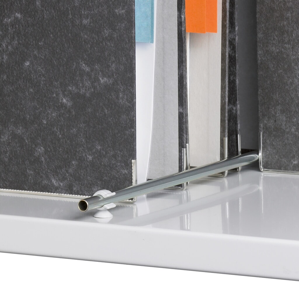 N° de l'image du produit 3 : Rayonnage de bureau SCHULTE travée de base, utilisable des deux côtés, avec butées centrales, CT 150 kg, HxlxP 2 500 x 750 x 600 mm