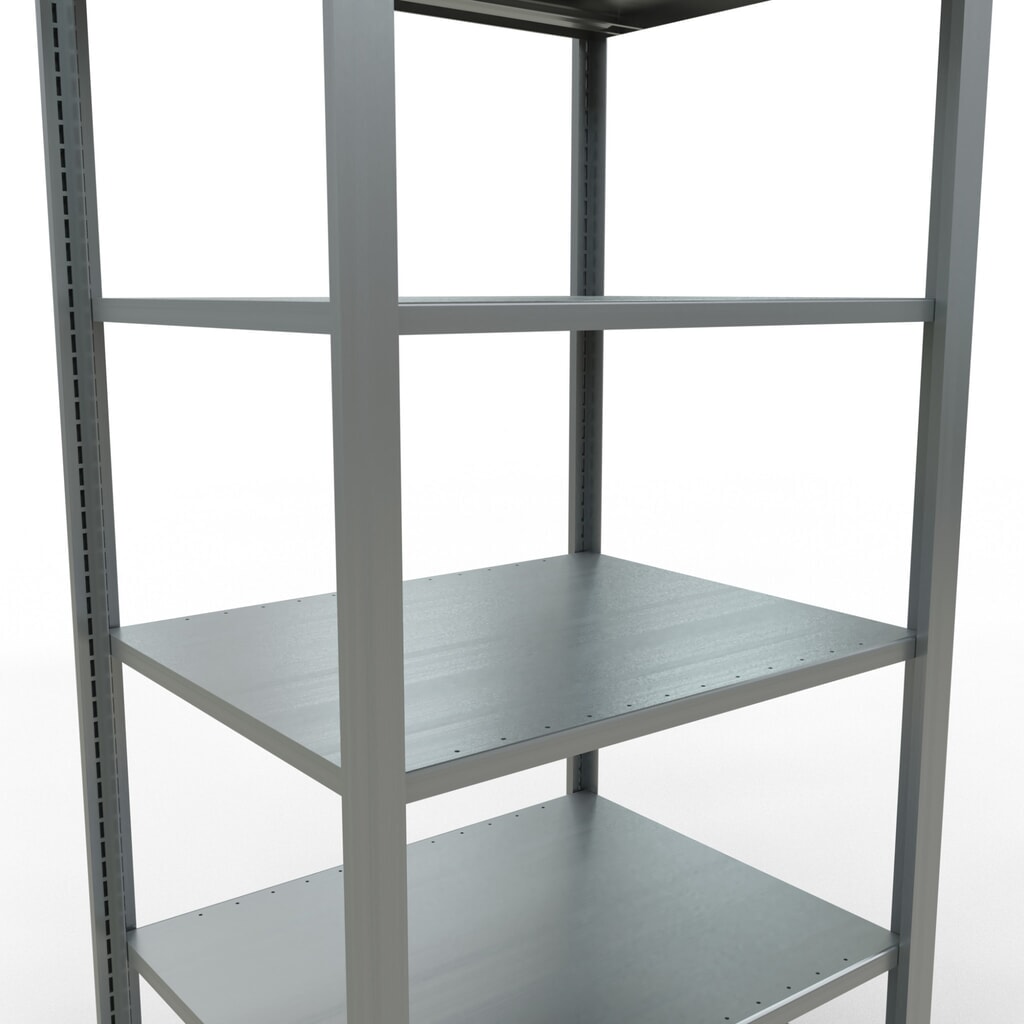N° de l'image du produit 4 : Rayonnage de bureau SCHULTE travée de base, utilisable des deux côtés, sans butées centrales, CT 150 kg, HxlxP 2 000 x 750 x 600 mm