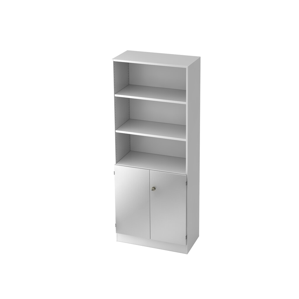 Illustration du produit: Rayonnage Hammerbacher 5OH, 2OH portes,SO-Bl. SG blanc/argenté