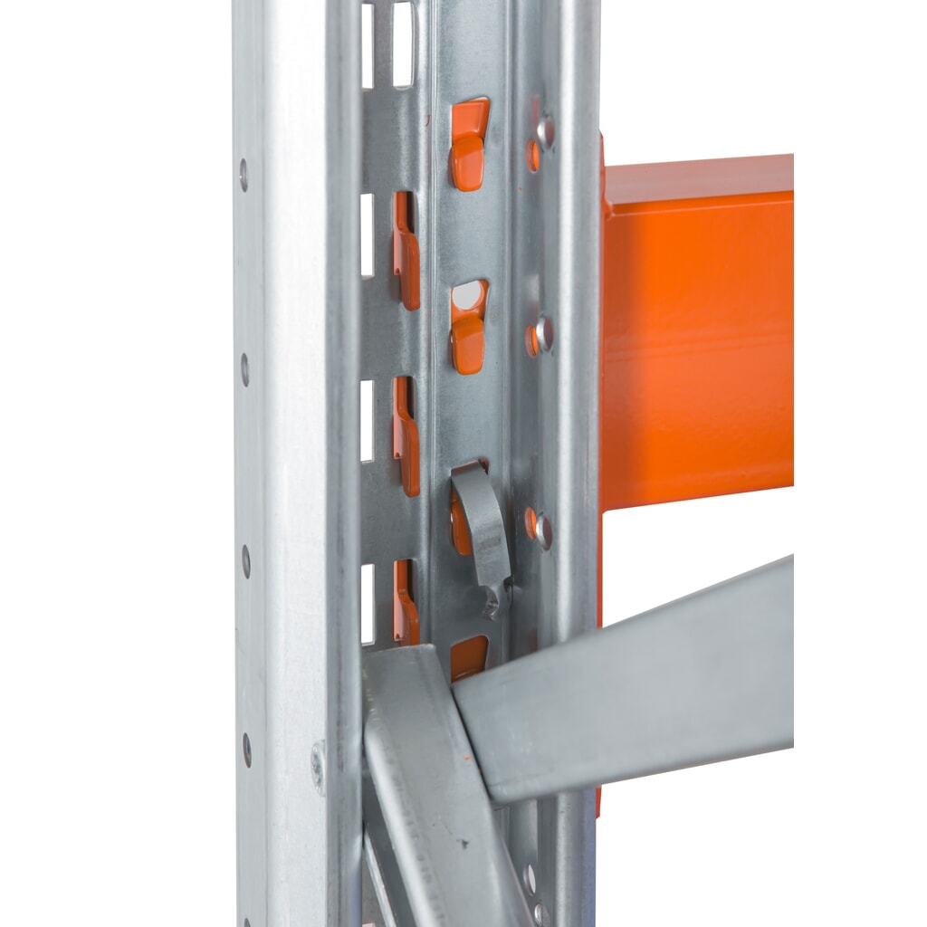 Rayonnage hybride ManOrga, rayonnage grande portée et à palettes XXL, module de base, HxlxP 4 500 x 3 600 x 1 100 mm N° de l'image du produit 4 : Rayonnage hybride ManOrga, rayonnage grande portée et à palettes XXL, module de base, HxlxP 4 500 x 3 600 x 1 100 mm