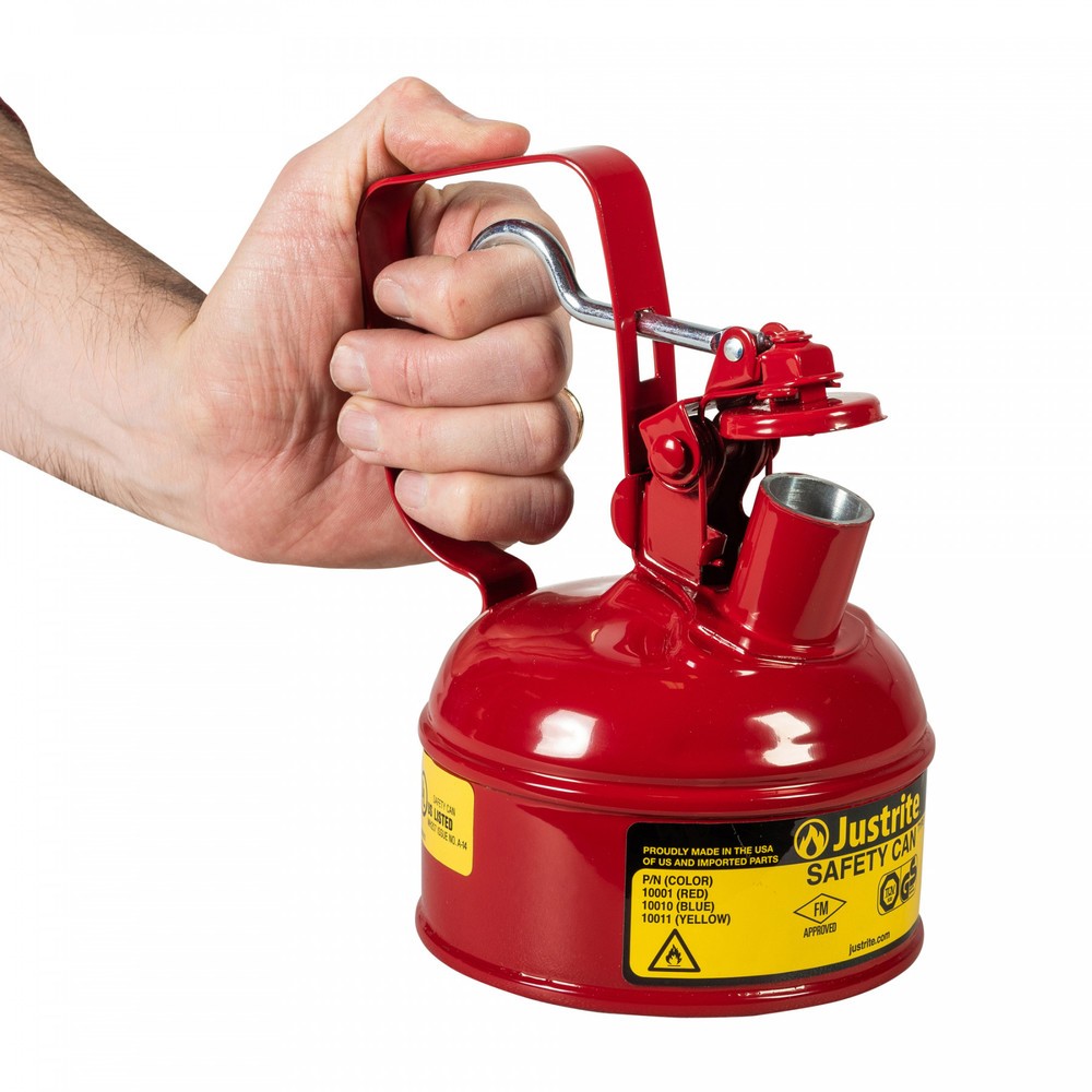 N° de l'image du produit 3 : Récipient de sécurité Justrite type I, poignée de déclenchement, rouge, 0,5 litre