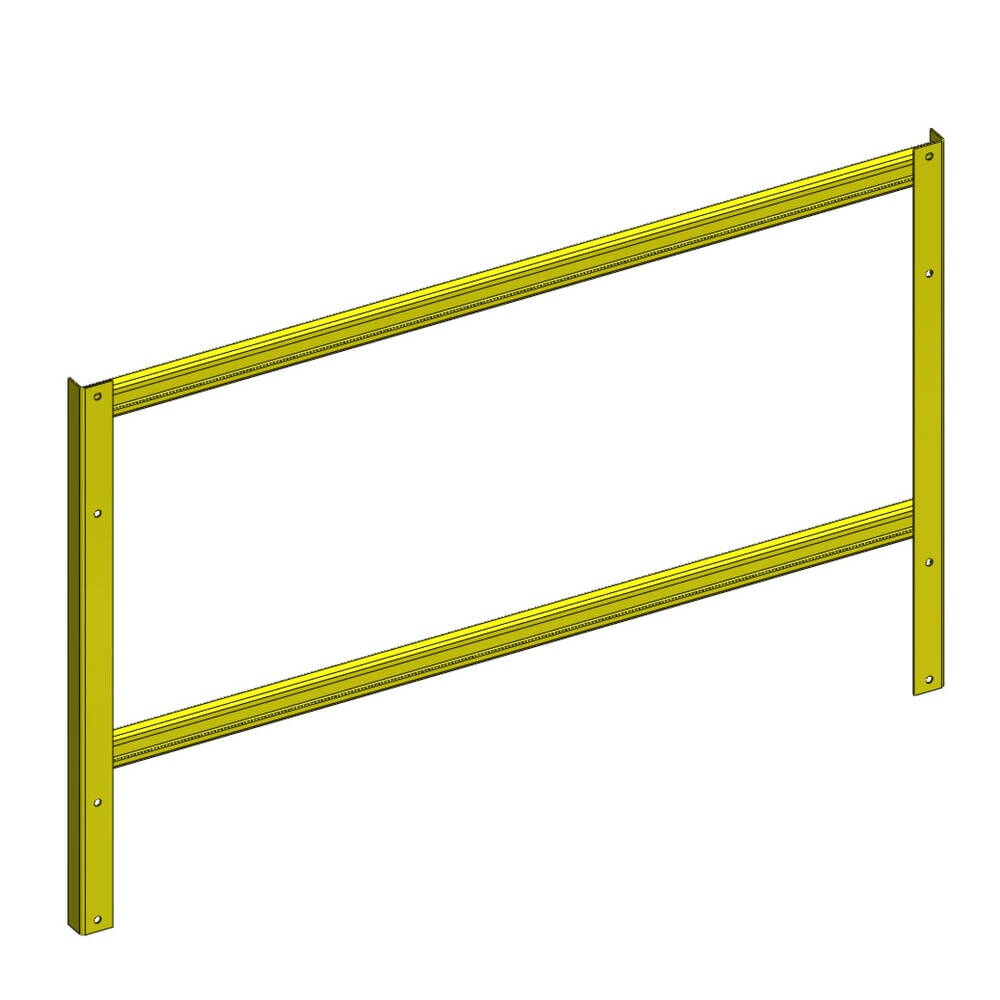 Illustration du produit: Rehausseur de montant terminal pour rayonnage hybride 3-en-1, HxL 700 x 1 100 mm
