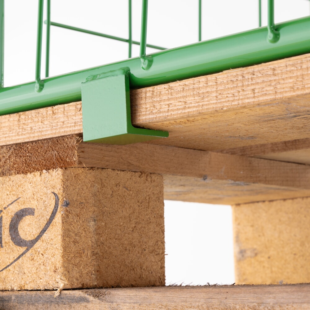 N° de l'image du produit 7 : Rehausse de palette HEMMDAL avec clapet, mailles 100 x 100 mm, H x l x P 1 600 x 1 200 x 800 mm, vert mai