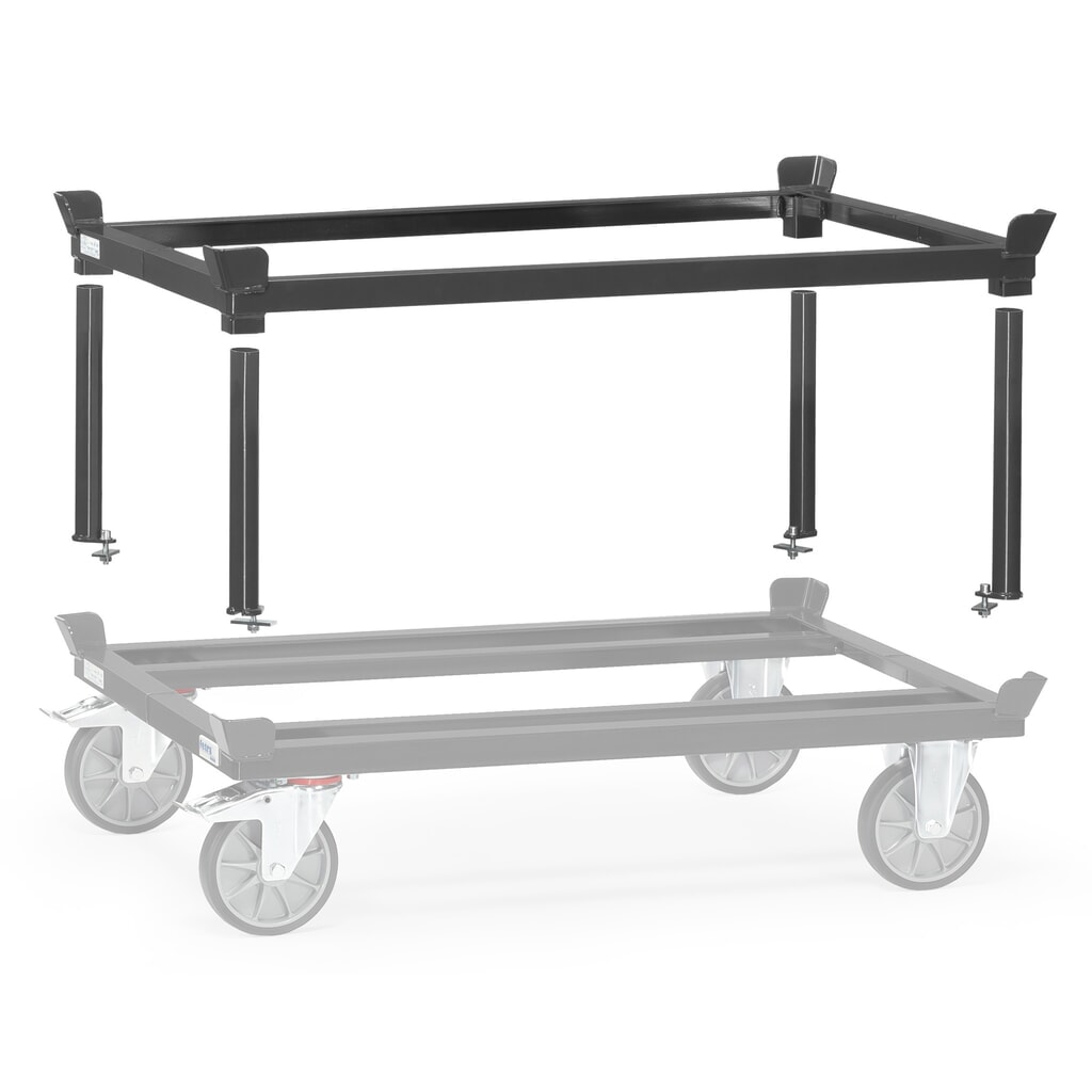 Rehausseur pour rouleur de palettes fetra®, HxlxP 370 x 1.210 x 810 mm, gris anthracite N° de l'image du produit 4 : Rehausseur pour rouleur de palettes fetra®, HxlxP 370 x 1.210 x 810 mm, gris anthracite