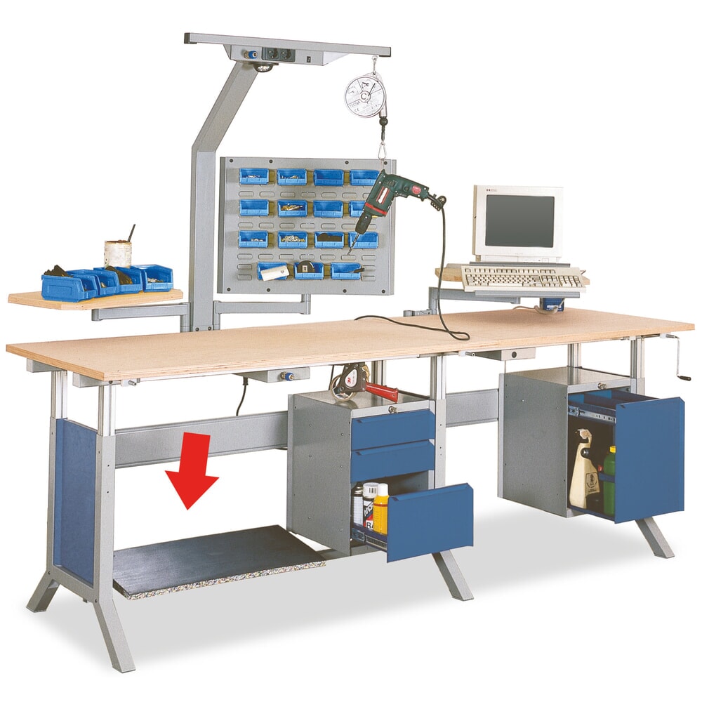Illustration du produit: Repose-pied pour système de poste de travail Bedrunka+Hirth, l x P 1 500 x 350 mm
