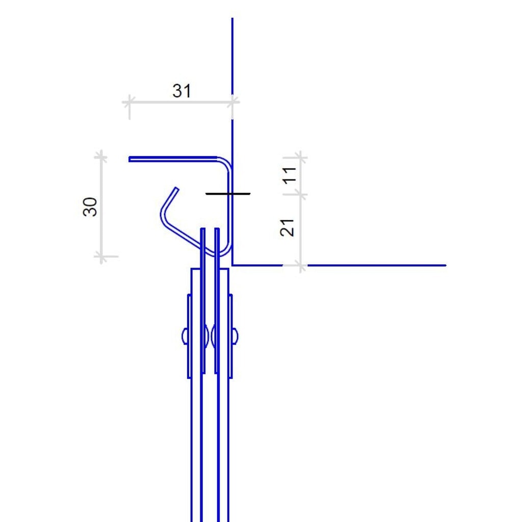 N° de l'image du produit 5 : Rideau à lanières pour l’intérieur, longueur des lanières 2 000 mm, chevauchement 36 mm