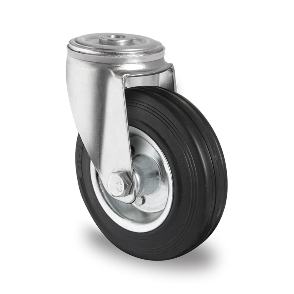 Illustration du produit: Roue directrice à trou dorsal ø 80 mm série SWS4 Palier à rouleaux