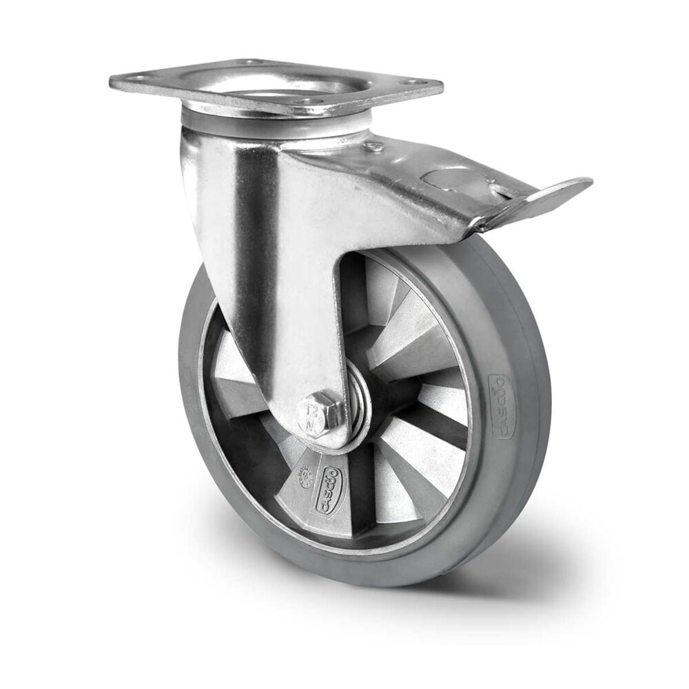 Illustration du produit: Roue directrice avec blocage total ø 125 mm série BAF2 Double roulement à billes