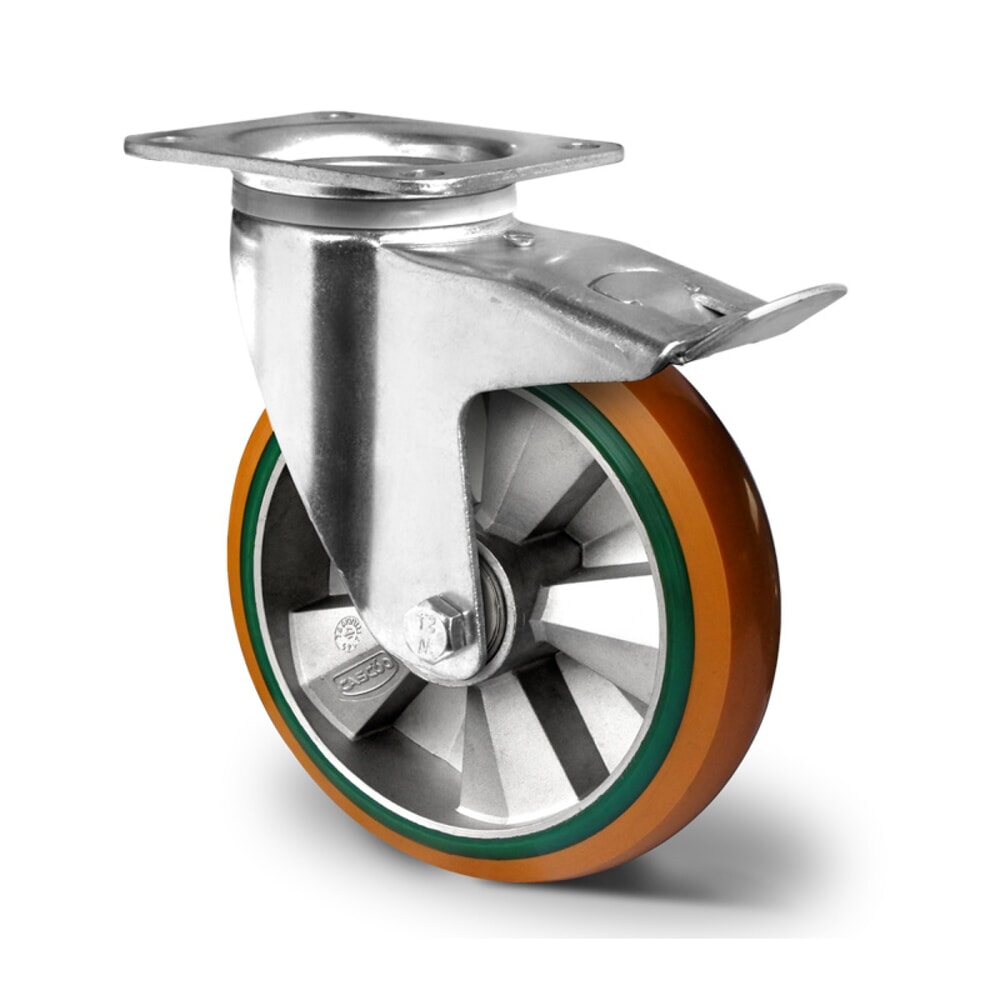 Illustration du produit: Roue directrice avec blocage total ø 125 mm série BAY5 Double roulement à billes
