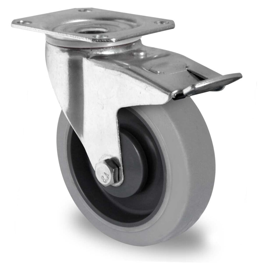 Illustration du produit: Roue directrice avec blocage total ø 100 mm série P2D2 Roulement à billes